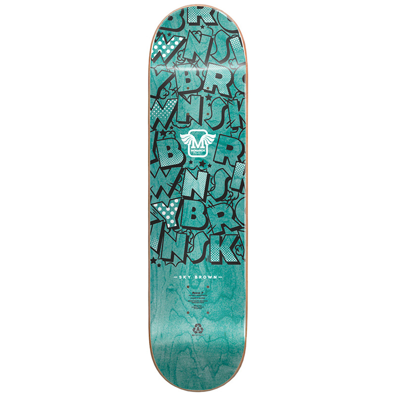 Monarch Project Sky Rialto R7 Skateboard Deck Turquoise 7.5