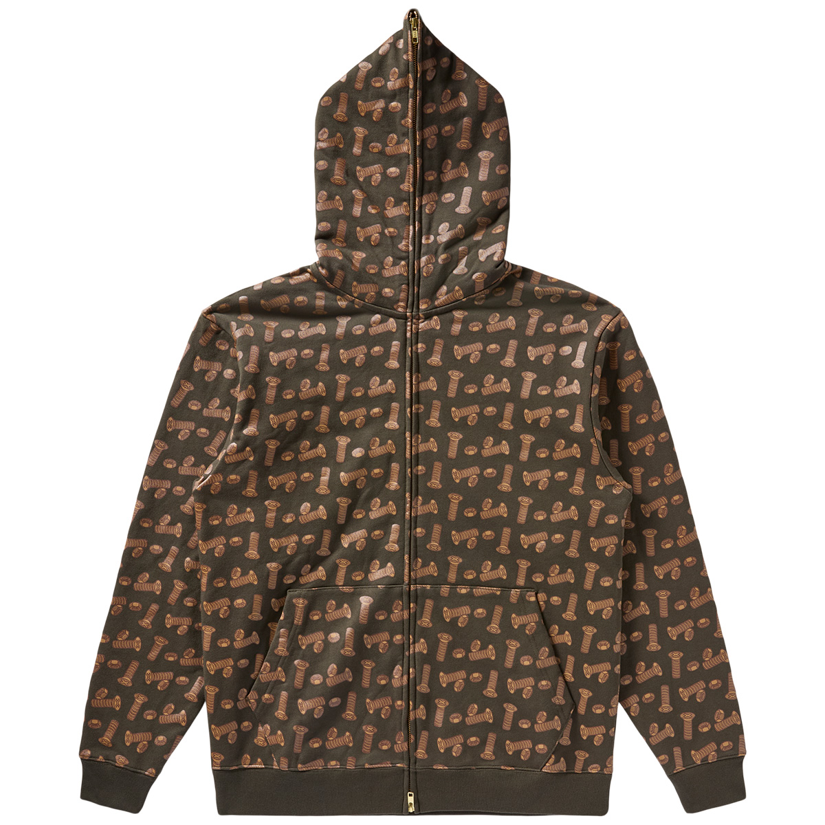 Bronze56K x Icecream Hardware Full Zip Hooded Sweater AOP Pattern