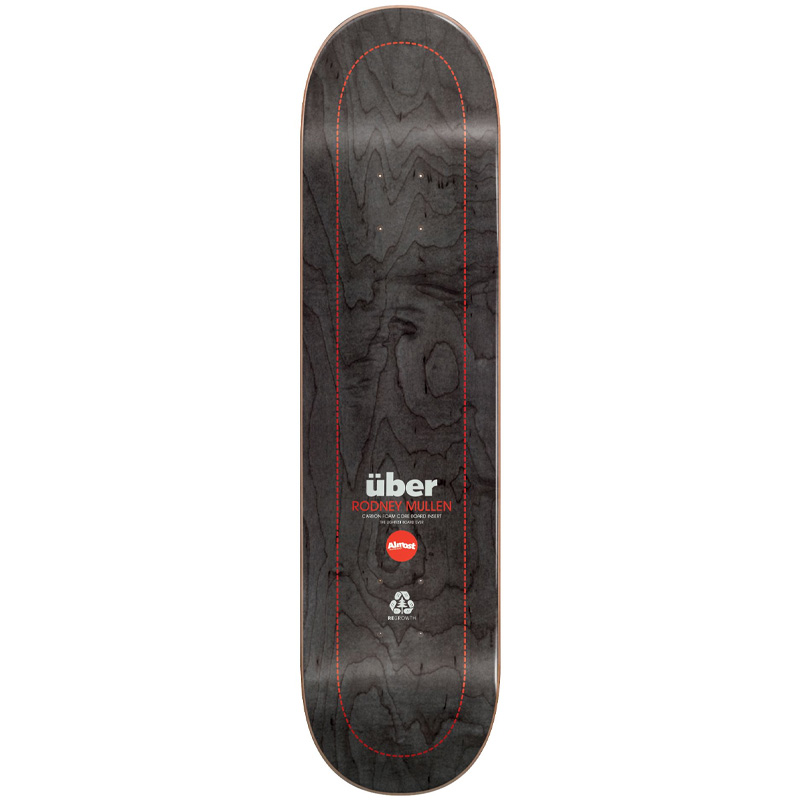 Almost Mullen Uber Expanded Skateboard Deck Red Black 8.0 Almost Mullen Uber Expanded Skateboard Deck Red Black 8.0