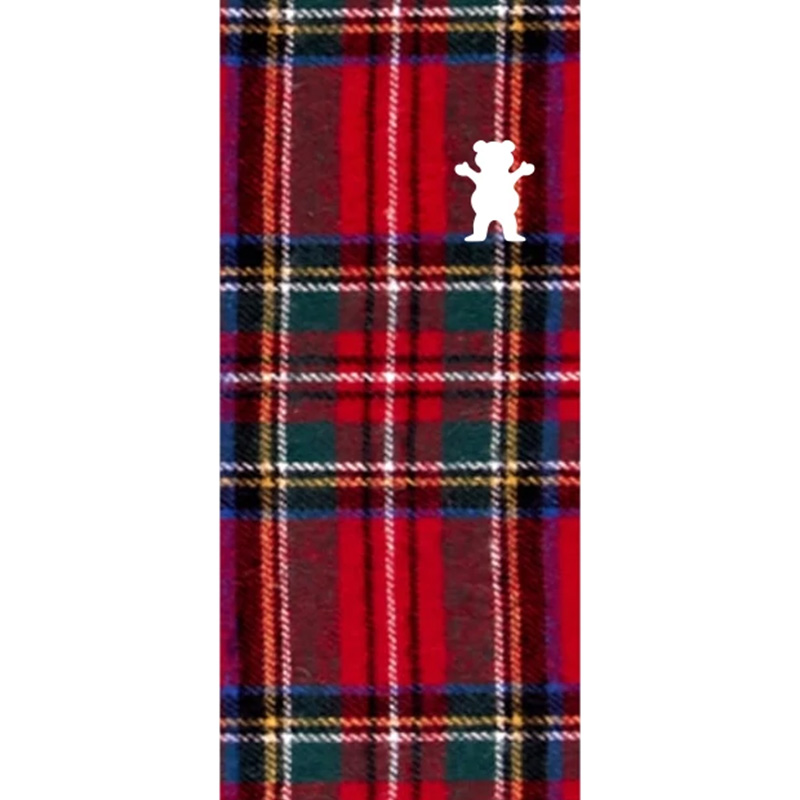 Grizzly Plaid OG Bear Griptape Sheet Red 1