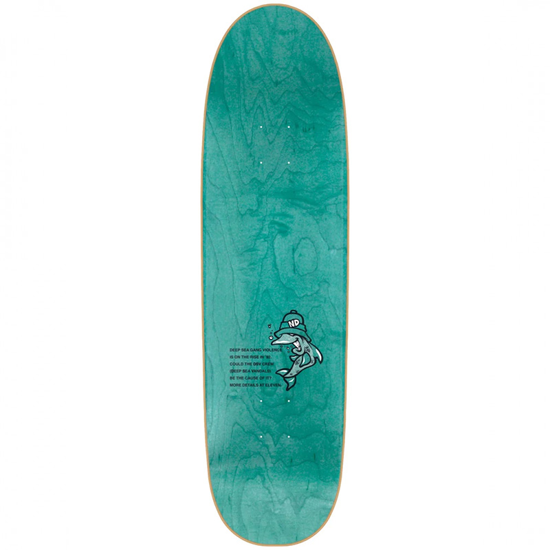New Deal Knigge DSV Heat Transfer Skateboard Deck Teal 8.6