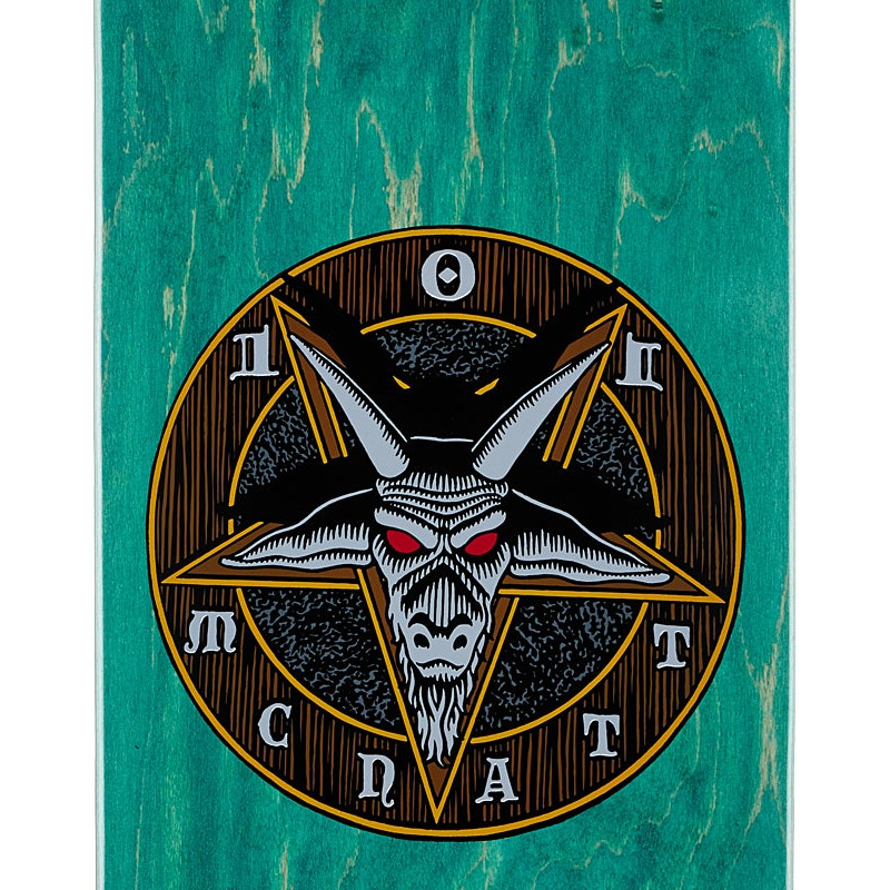 101 McNatt Star Of Satan Heat Transfer Skateboard Deck Green 8.5 101 McNatt Star Of Satan Heat Transfer Skateboard Deck Green 8.5