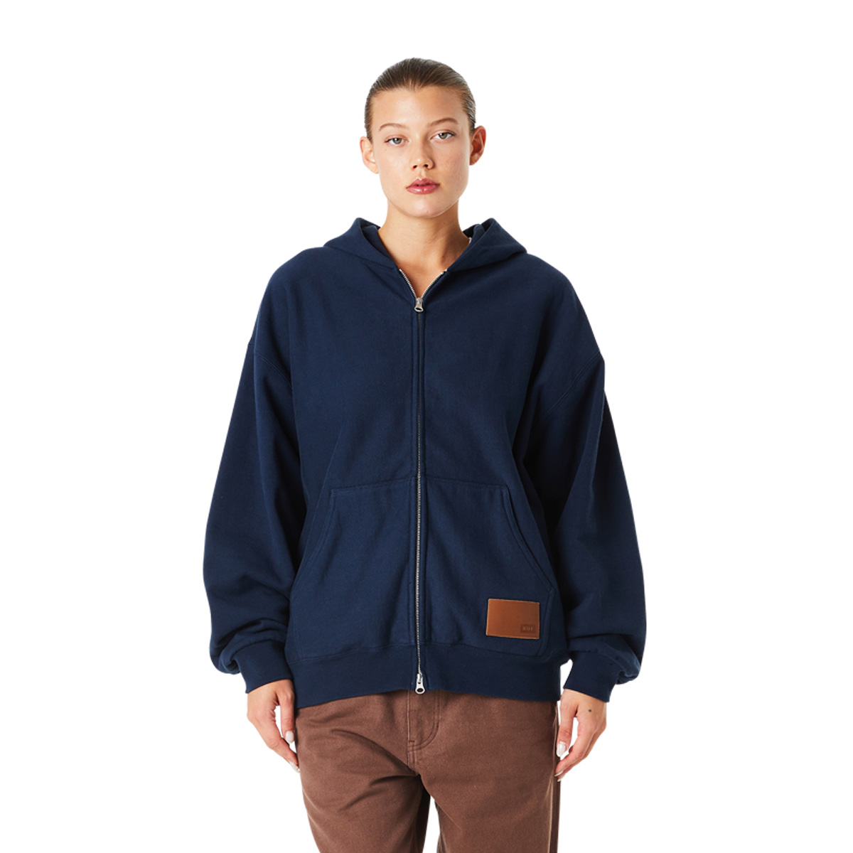 HUF Carrington Thermal Lined Fleece Sweater Navy HUF Carrington Thermal Lined Fleece Sweater Navy