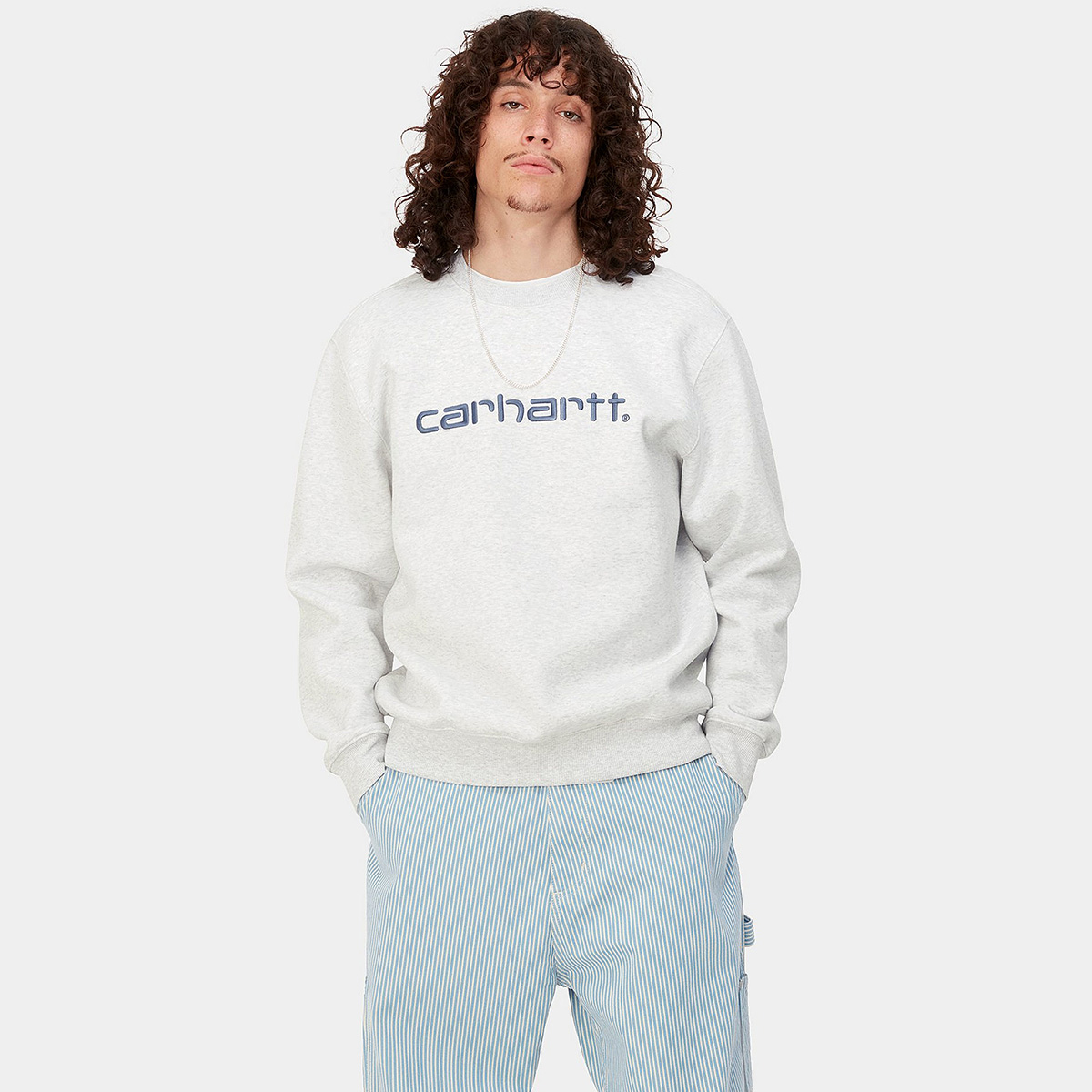 Carhartt WIP Carhartt Sweater Ash Heather/Liberty Carhartt WIP Carhartt Sweater Ash Heather/Liberty