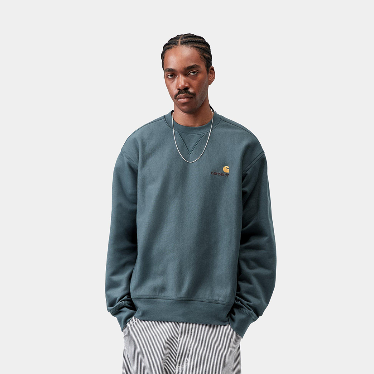 Carhartt WIP American Script Sweater Office Blue