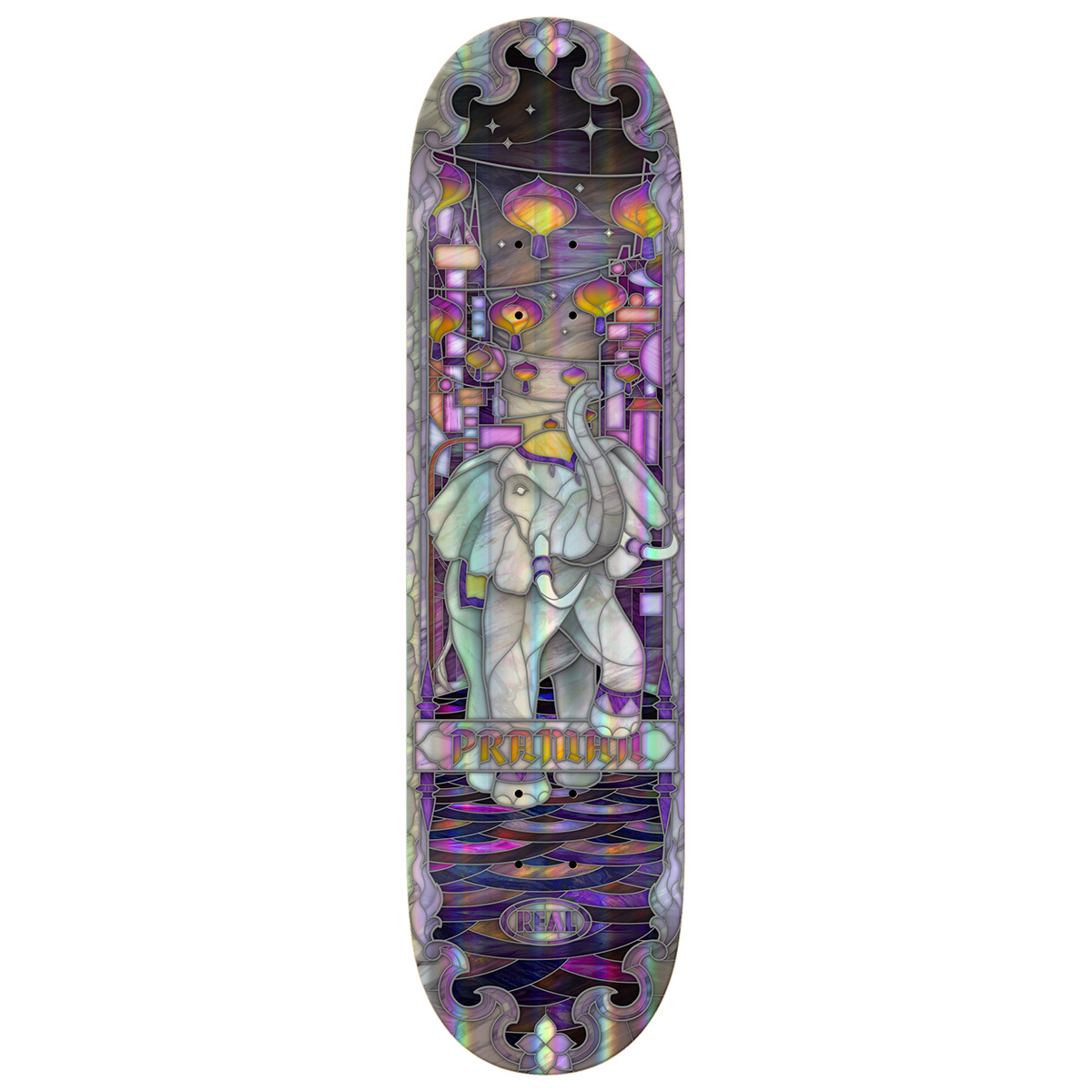 Real Praman Holographic Cathedral Skateboard Deck 8.5 Real Praman Holographic Cathedral Skateboard Deck 8.5