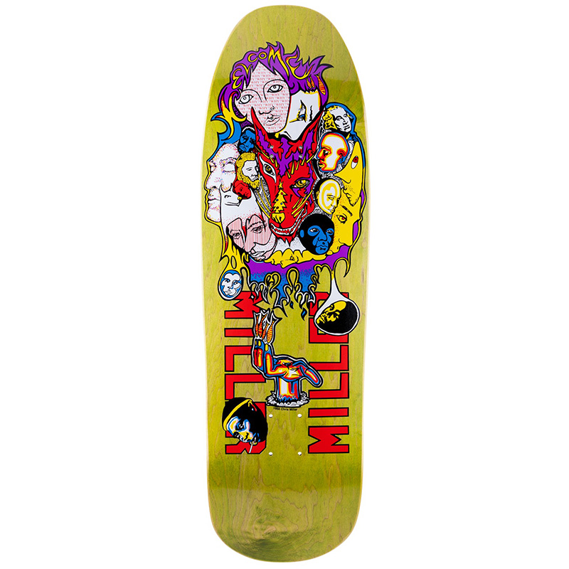 Welcome Chris Miller Collage On Gaia Skateboard Deck Assorted 9.6