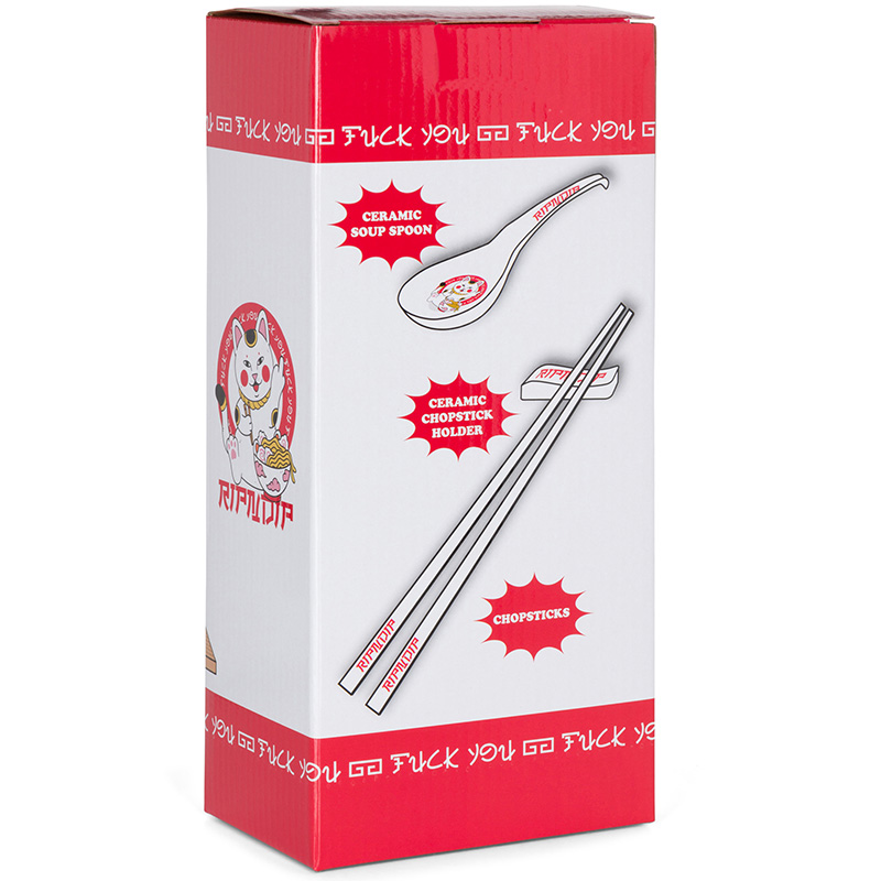 RIPNDIP Lucky Nerm Chopstick And Spoon Set White