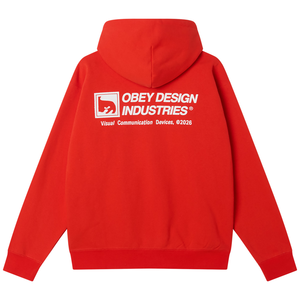 Obey Design Industries Hooded Sweater Fiery Red