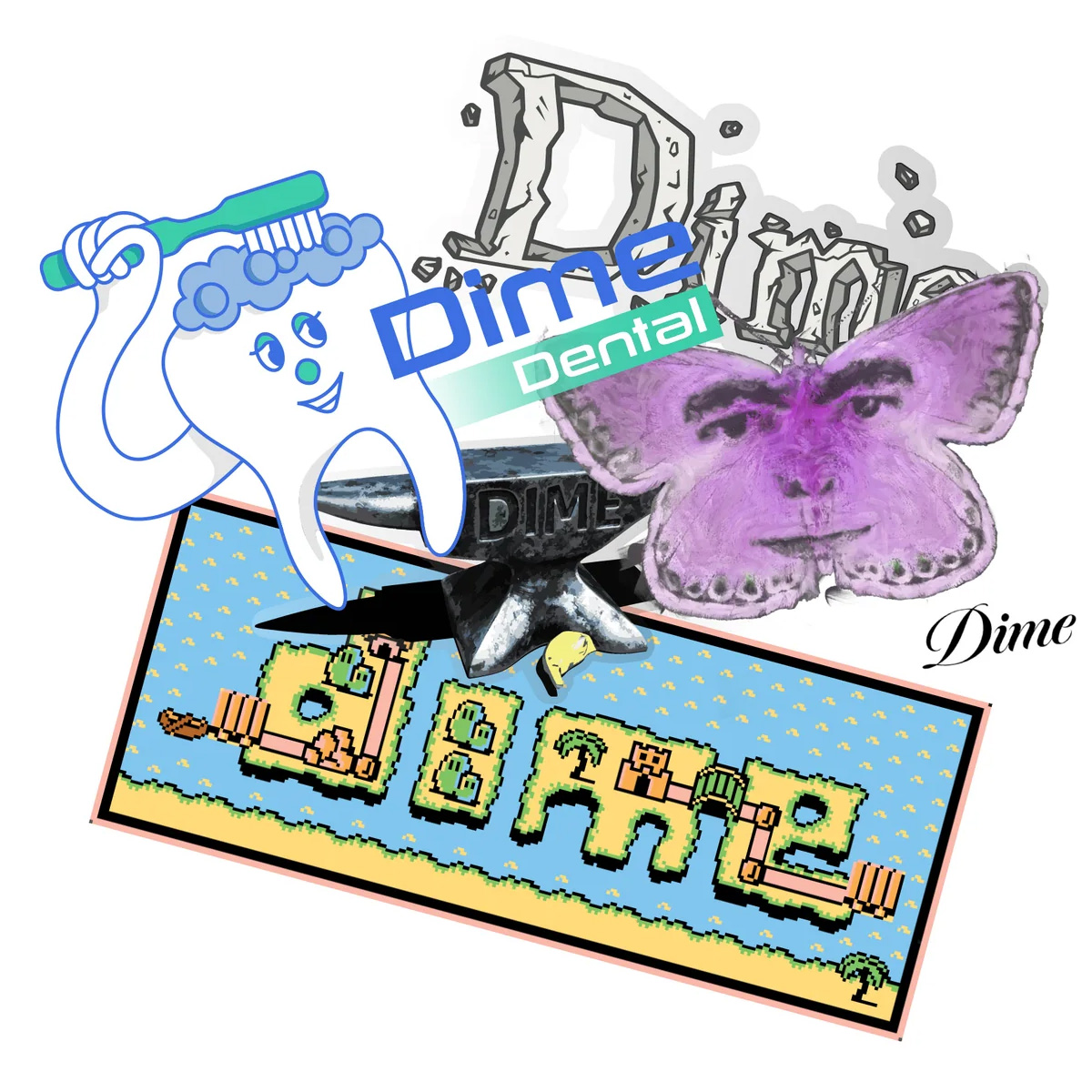 Dime Stickers Pack Multi Dime Stickers Pack Multi