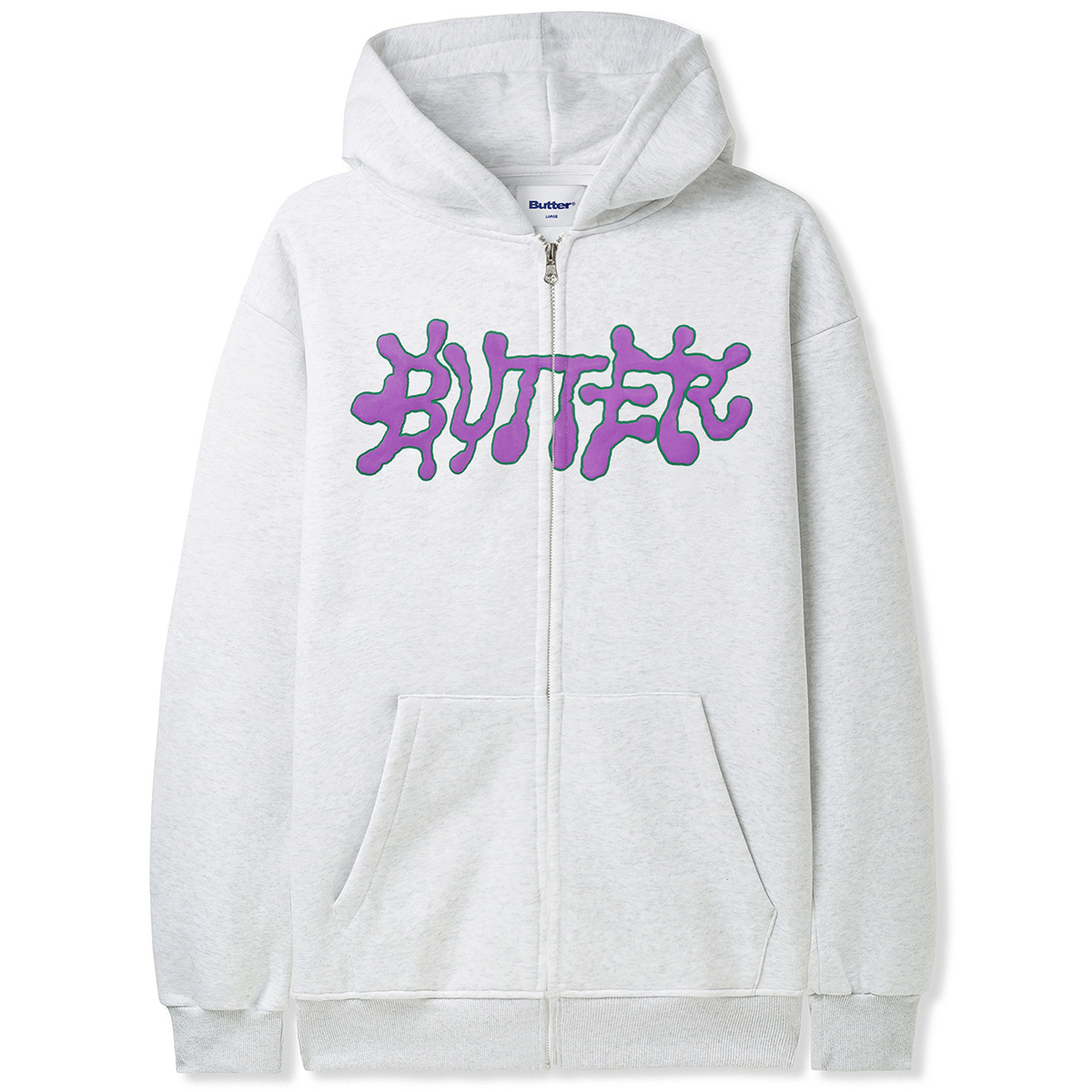 Butter Goods Ink Zip-Thru Hoodie Ash Butter Goods Ink Zip-Thru Hoodie Ash