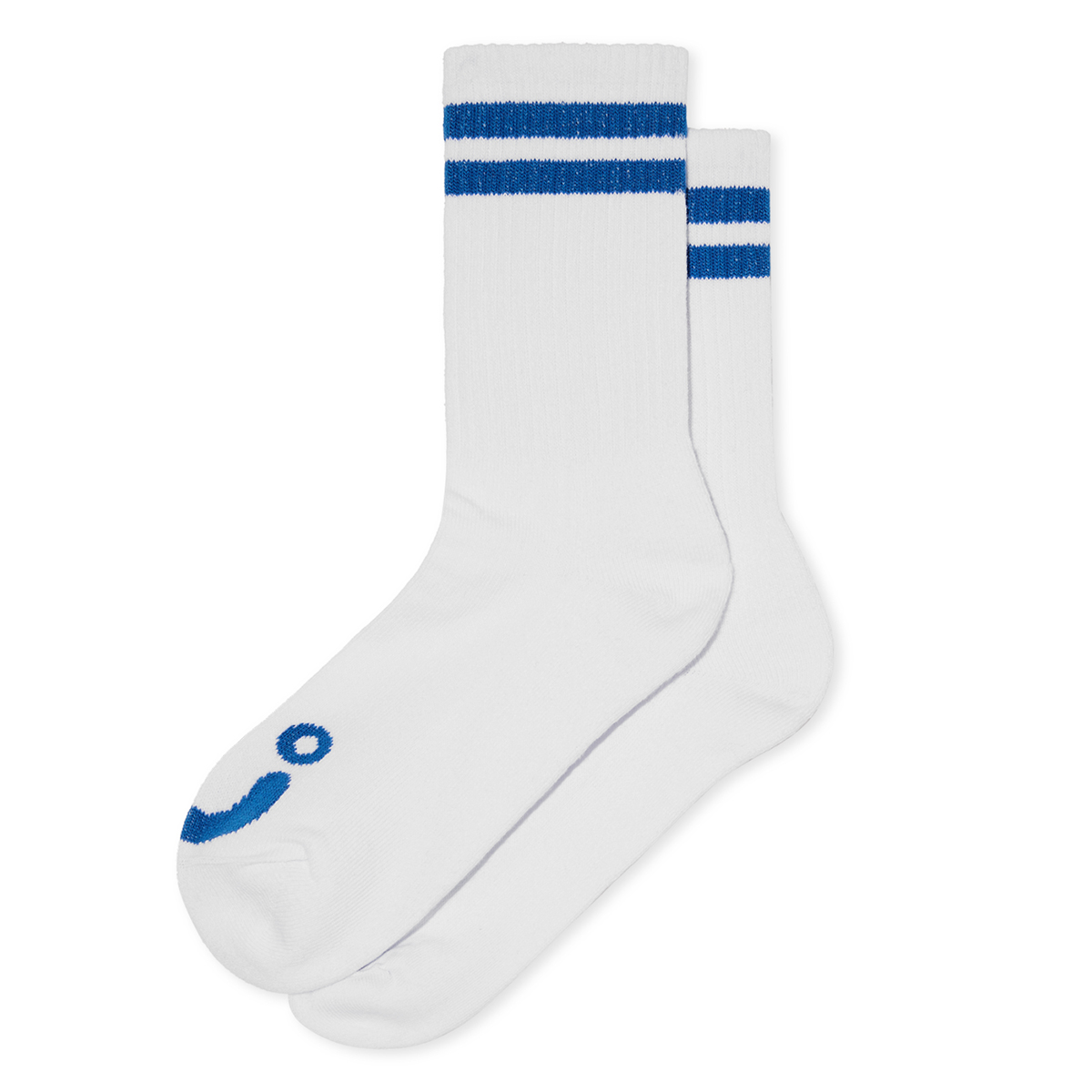 Polar Rib Socks Happy Sad White/Blue
