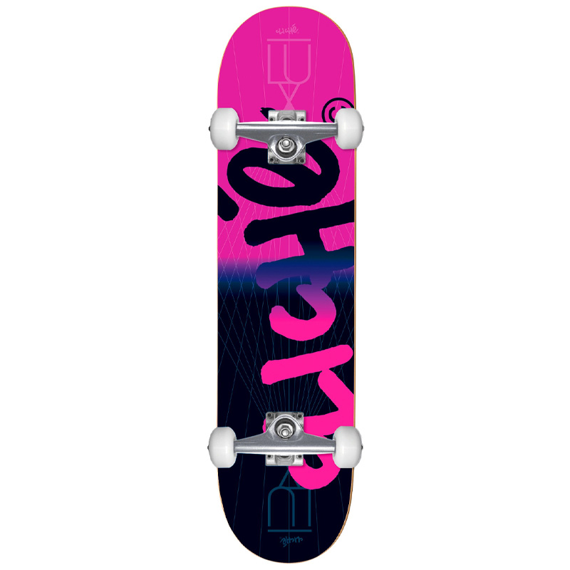 Cliché Lux Handwritten FP Complete Skateboard Pink 8.125