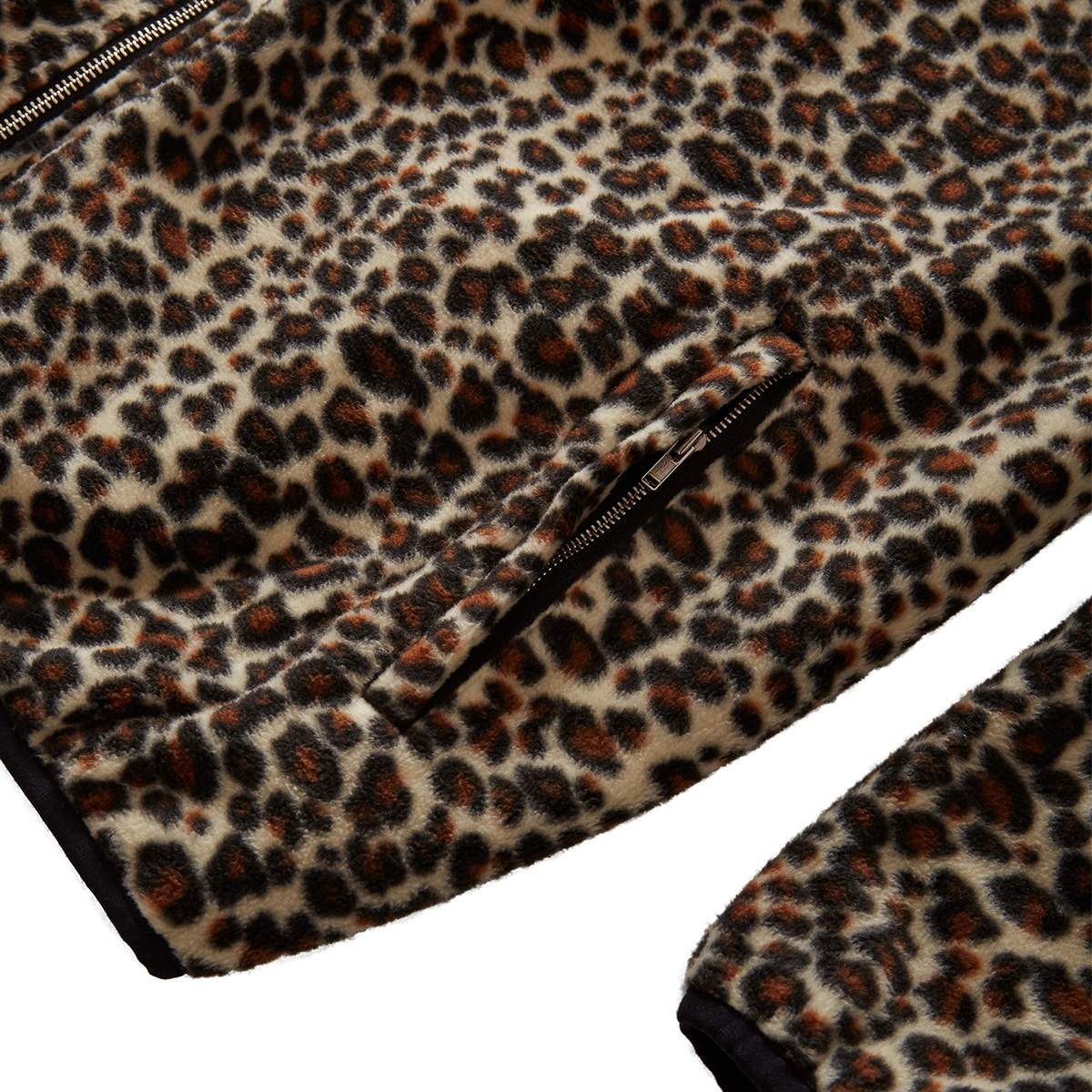 Grand Collection Reversible Fleece Leopard Print Jacket Leopard/Black Grand Collection Reversible Fleece Leopard Print Jacket Leopard/Black