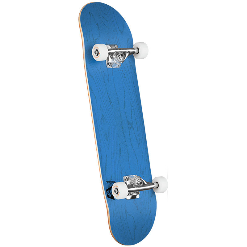 Mini Logo Chevron Detonator 15 Birch Complete Skateboard Dyed Shape 291 Blue 7.75