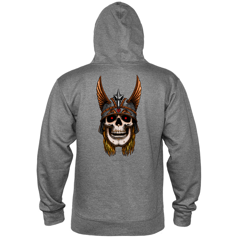 Powell-Peralta Skateboard Skeleton Mid Weight Hoodie Gunmetal Heather