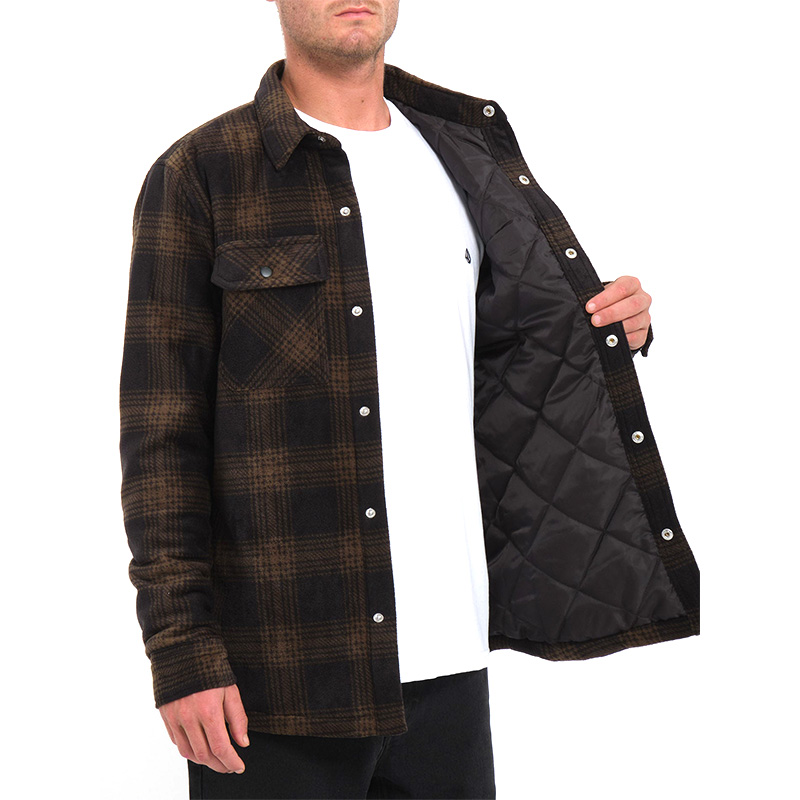 Volcom Bowered Fleece Longsleeve Shirt Bison