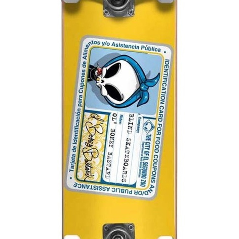Blind Old Boney Bastard First Push Complete Skateboard Yellow 8.25 Blind Old Boney Bastard First Push Complete Skateboard Yellow 8.25