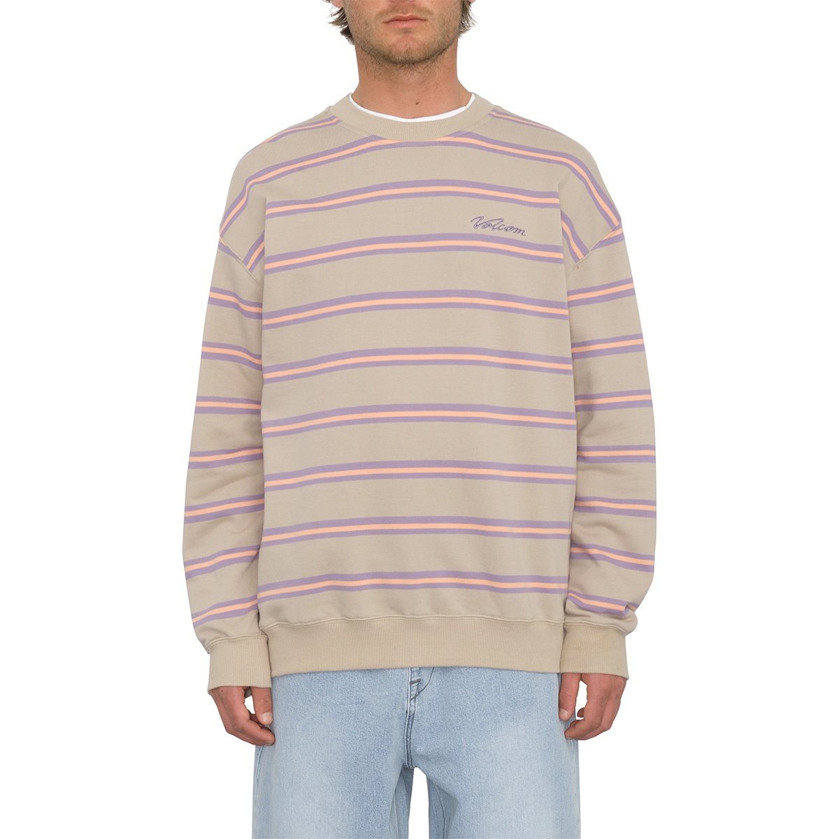 Volcom Rayeah Crewneck Sweater Light Khaki
