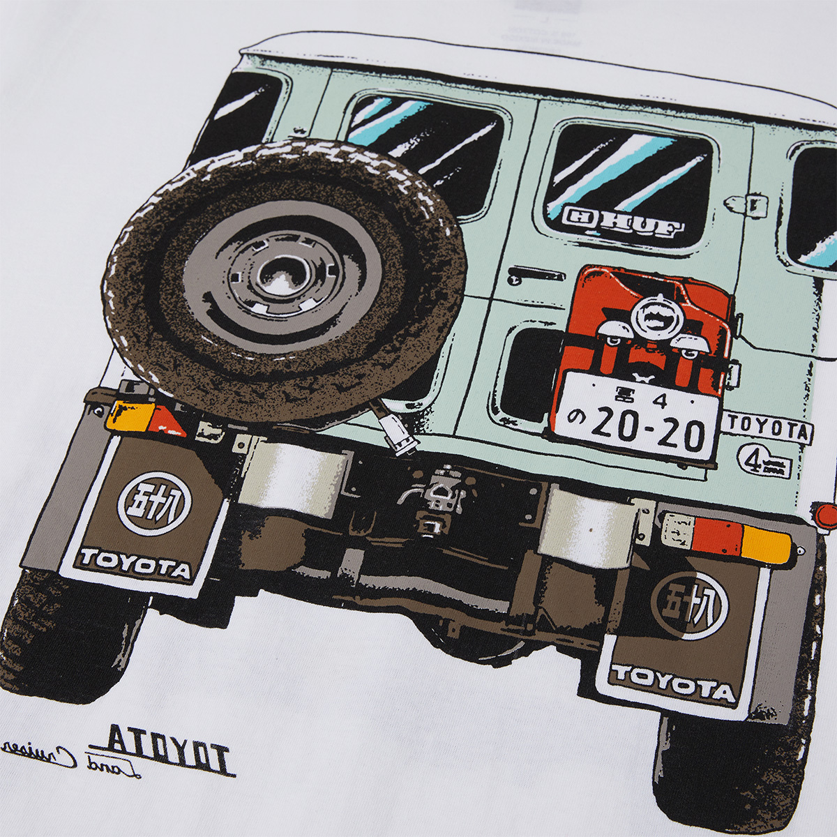 HUF X Toyota Land Cruiser Sixties T-Shirt White HUF X Toyota Land Cruiser Sixties T-Shirt White