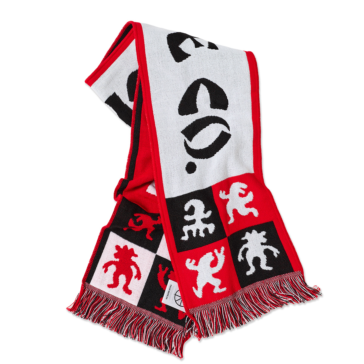 Polar Checkers Football Scarf Red