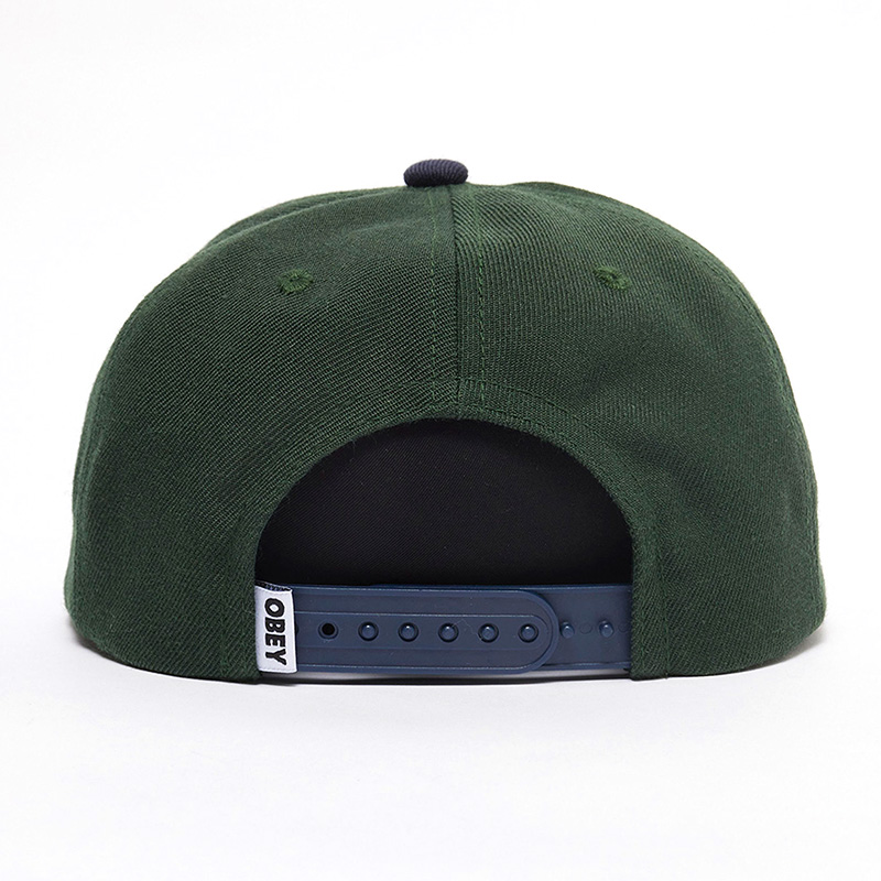 Obey Shade 6 Panel Snapback Cap Dark Cedar Obey Shade 6 Panel Snapback Cap Dark Cedar