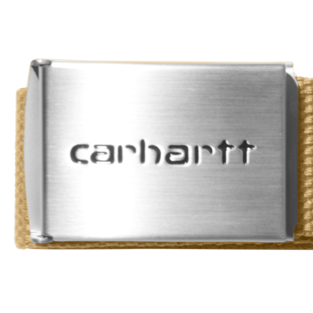 Carhartt WIP Clip Belt Chrome Bourbon Carhartt WIP Clip Belt Chrome Bourbon
