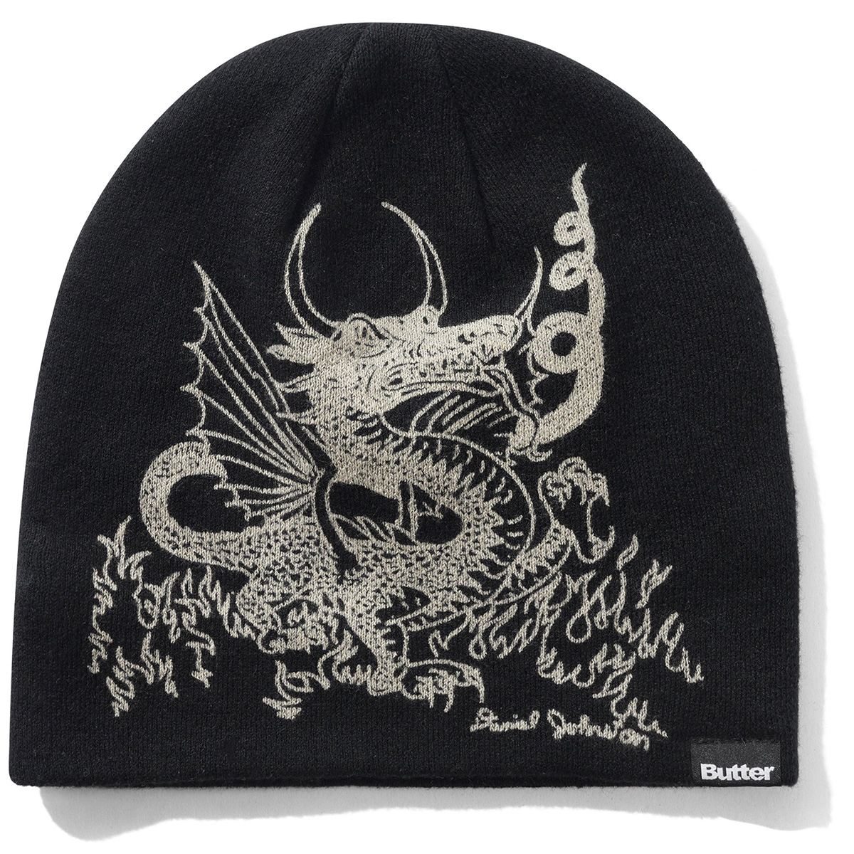 Butter Goods x Daniel Johnston Dragon Skully Beanie Black