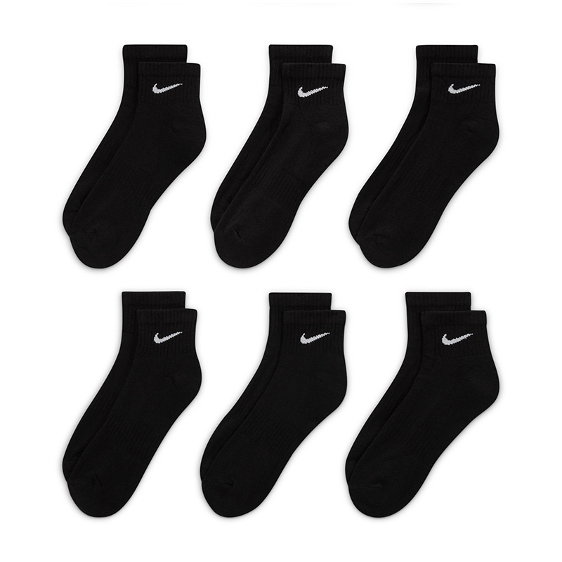 Nike SB Everyday Cushioned Ankle Socks Black/White 6-Pack Nike SB Everyday Cushioned Ankle Socks Black/White 6-Pack