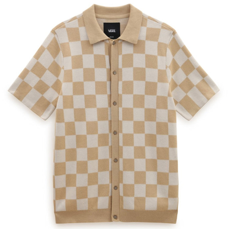 Vans Checkerboard Polo Sweater Oatmeal