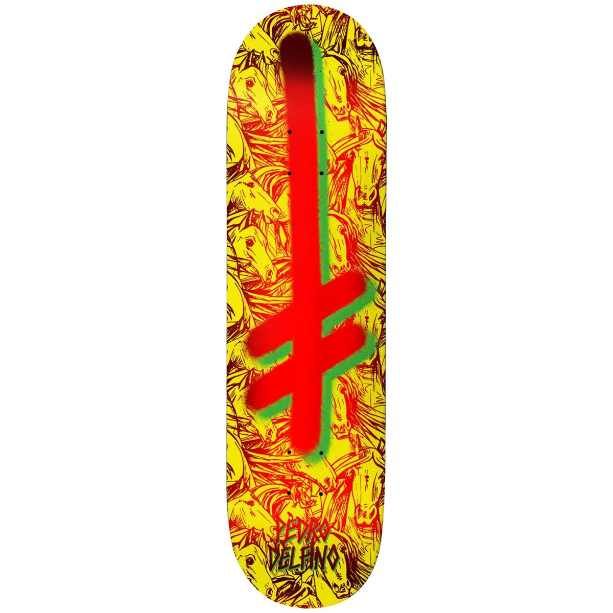 Deathwish Pedro Delfino Horses Gang Logo Deck 8.25 Deathwish Pedro Delfino Horses Gang Logo Deck 8.25