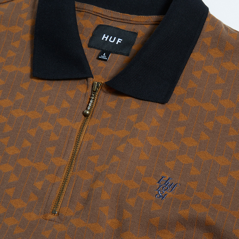 HUF Paradox Zip Polo Rubber