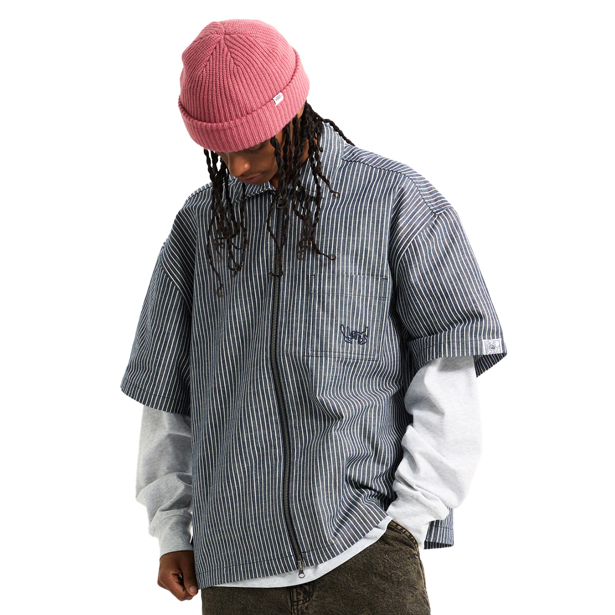 Vans Raw Instinct Shirt Navy Stripe Vans Raw Instinct Shirt Navy Stripe