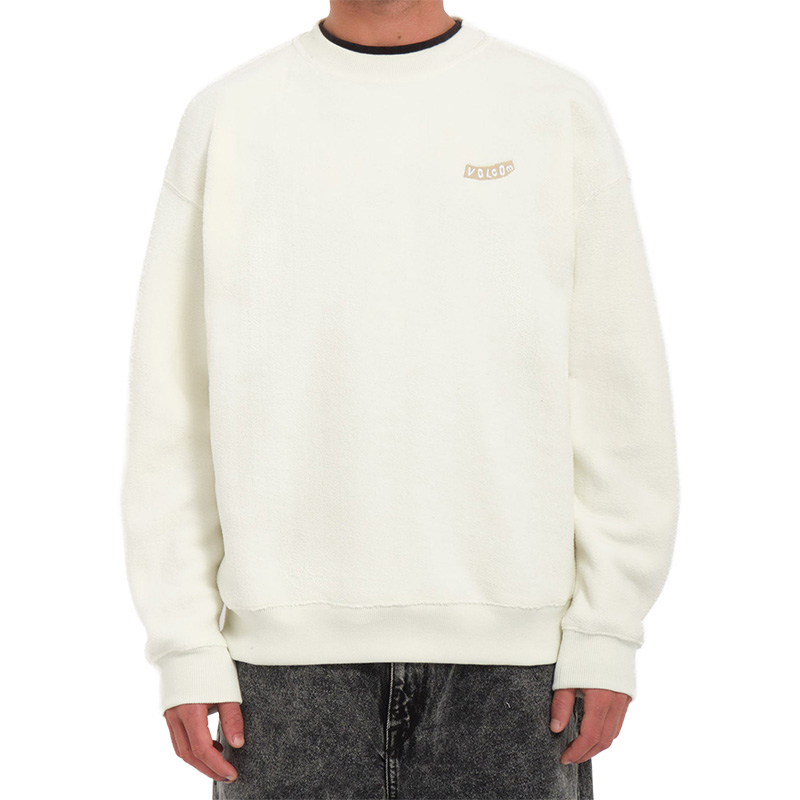 Volcom Too Kool Lse Crewneck Sweater Dirty White