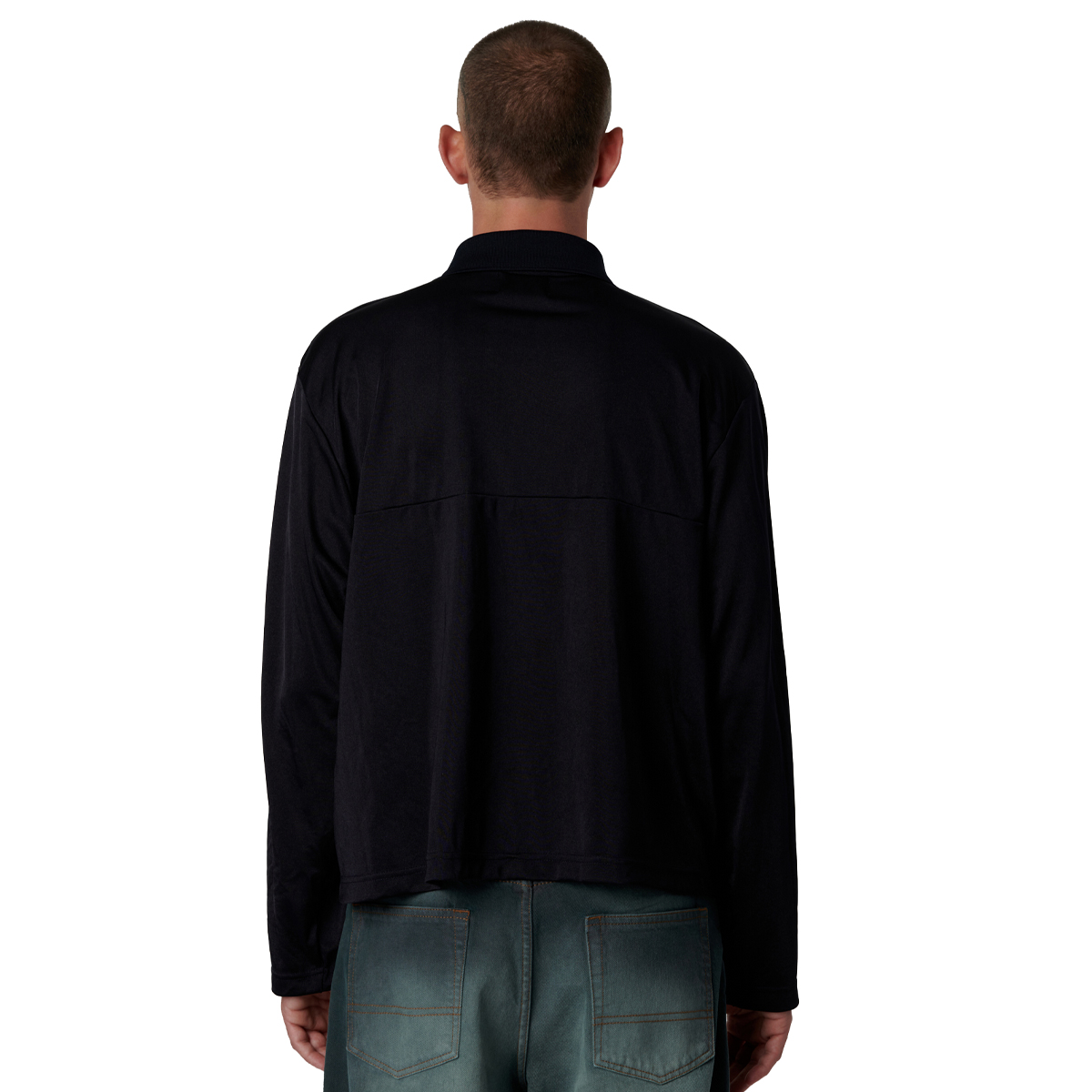 Rassvet Swan Mesh Longsleeve Polo Woven Black