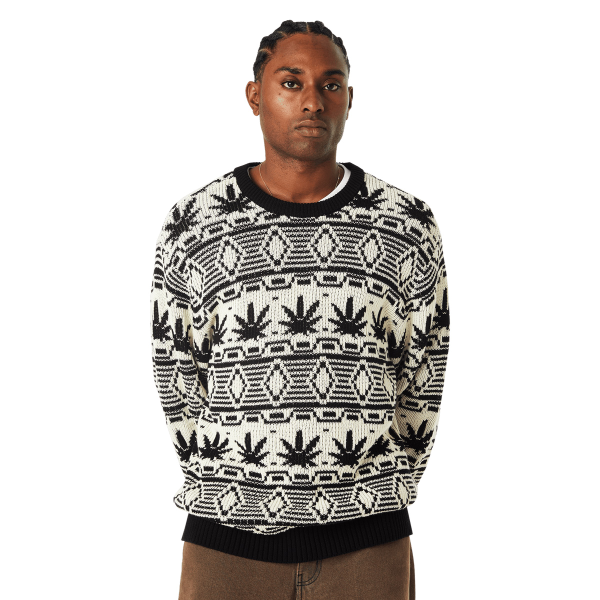 HUF Apres Crewneck Sweater Natural HUF Apres Crewneck Sweater Natural