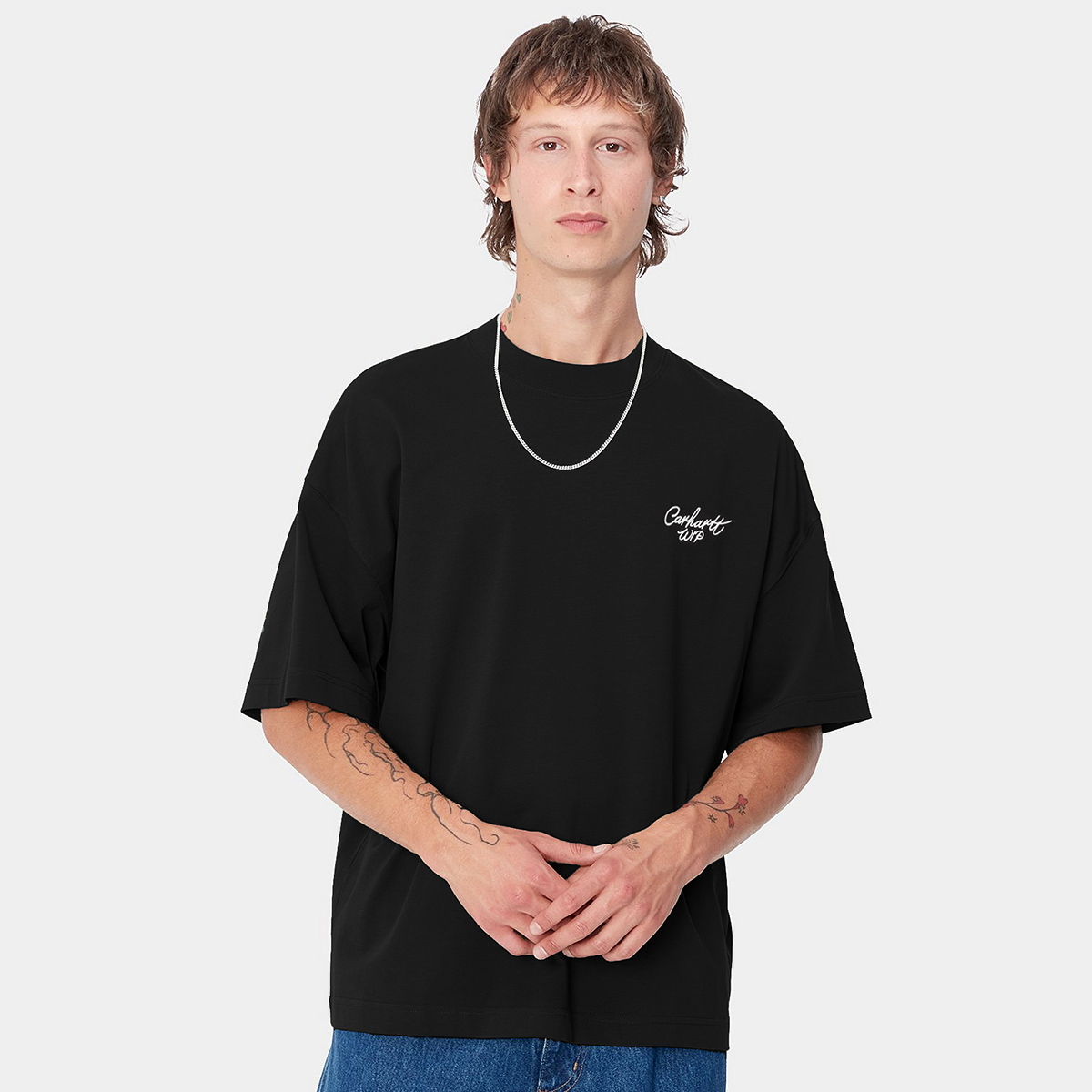 Carhartt WIP Signature Script T-Shirt Black/Wax | L | 1140910_L