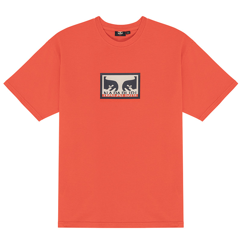 Obey X Napapijri T-Shirt Fire Red Obey X Napapijri T-Shirt Fire Red