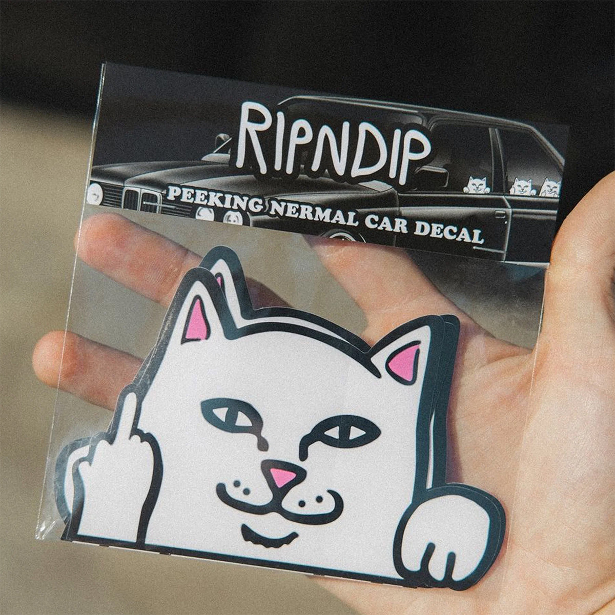 RipnDip Peeking Nermal Car Stickers Pack White RipnDip Peeking Nermal Car Stickers Pack White