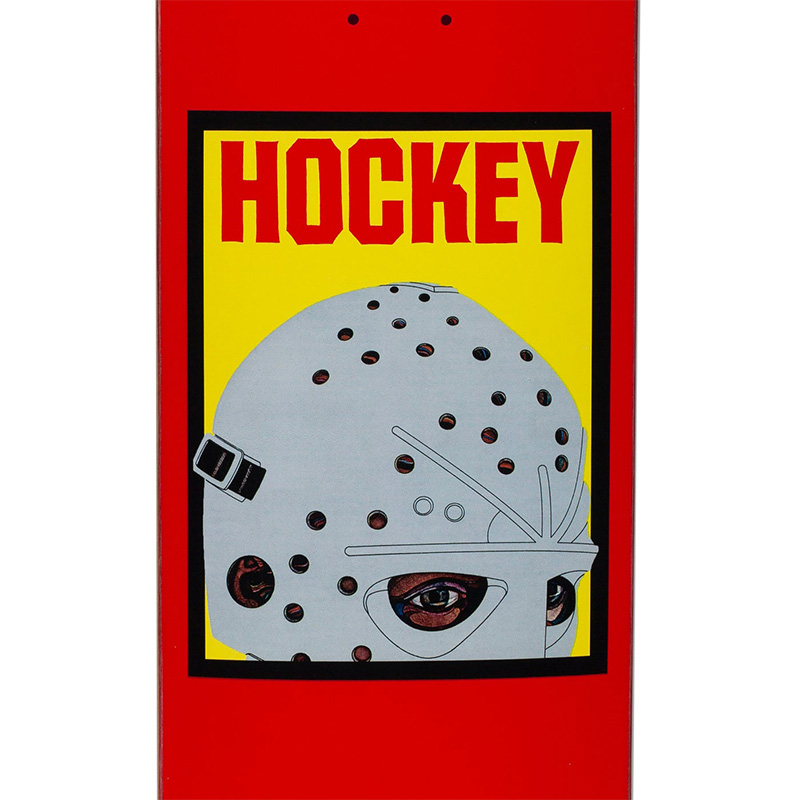 Hockey Half Mask Skateboard Deck Red 8.38 Hockey Half Mask Skateboard Deck Red 8.38