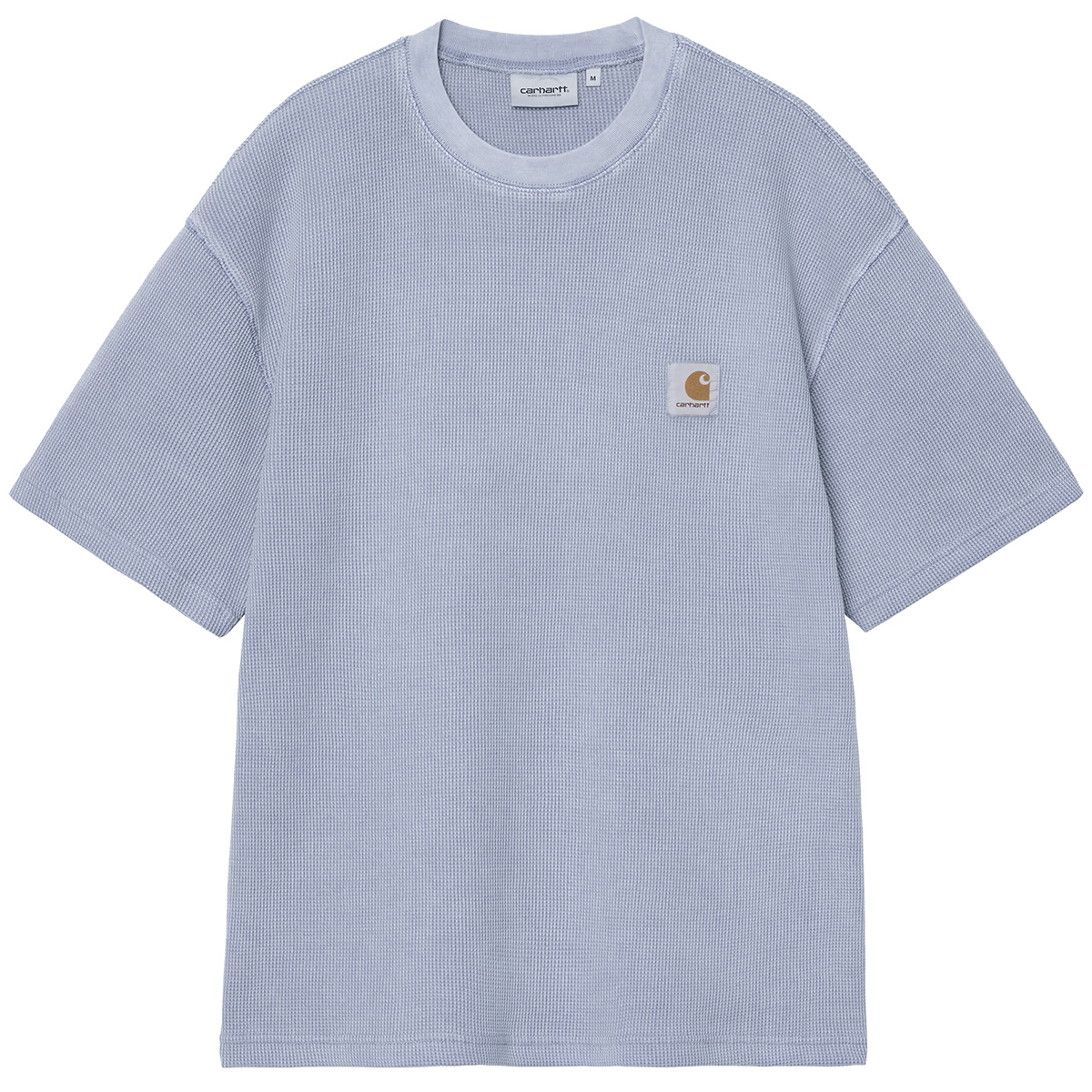 Carhartt WIP Nelson Waffle T-Shirt Gentle Blue Garment Dyed