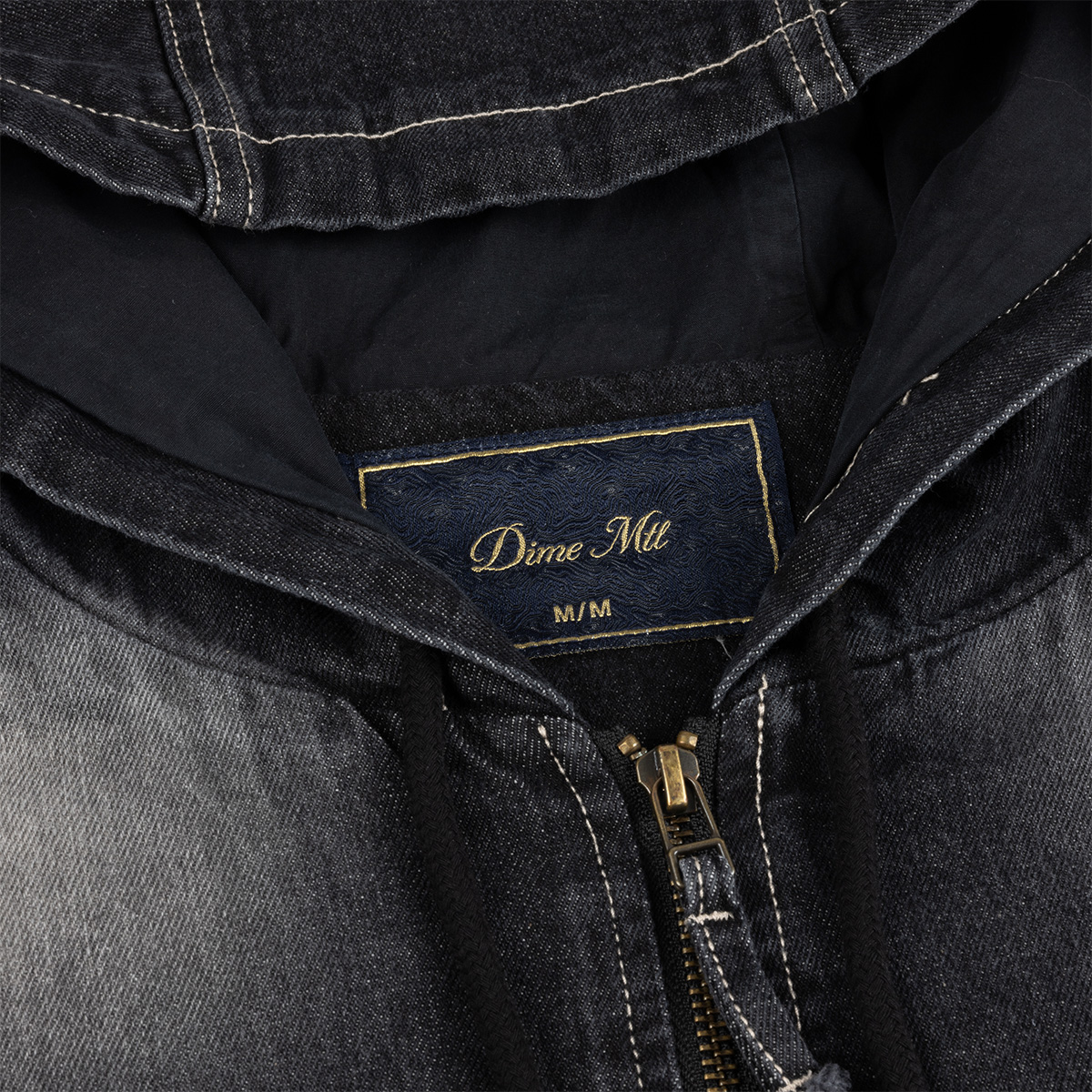 Dime Hooded Utility Jacket Sandblasted Black