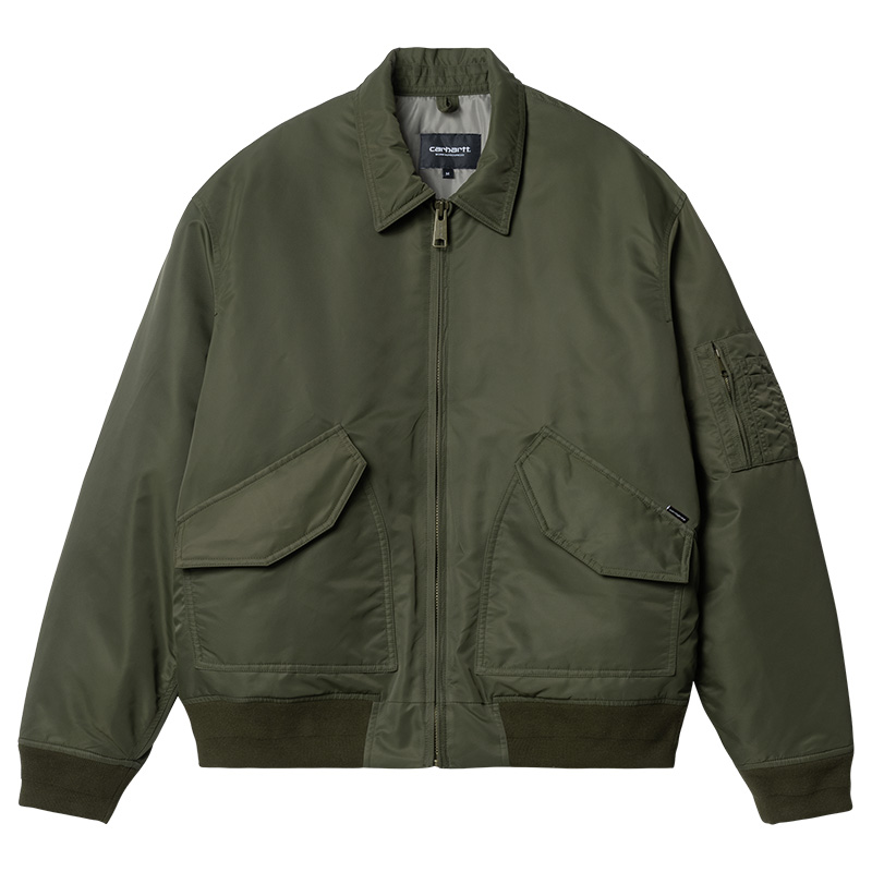 Carhartt WIP Olten Bomber Jacket Plant/Smoke Green | L