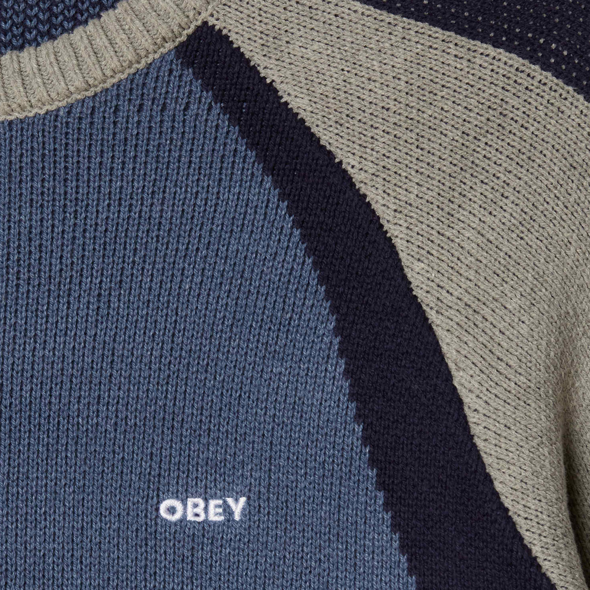 Obey Raglan Sweater Dull Blue