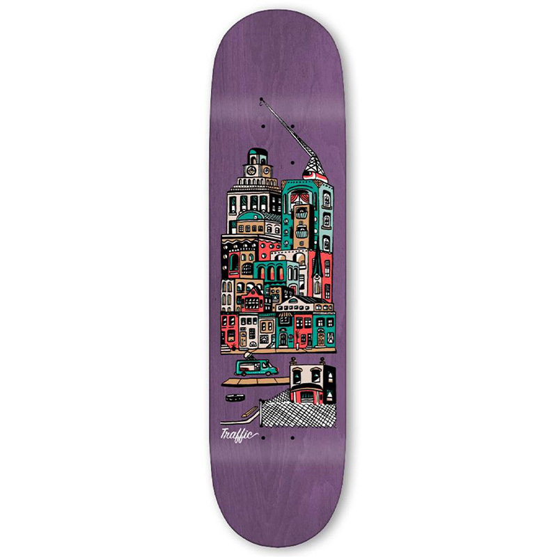 Traffic Community City Blocks Skateboard Deck 8.25