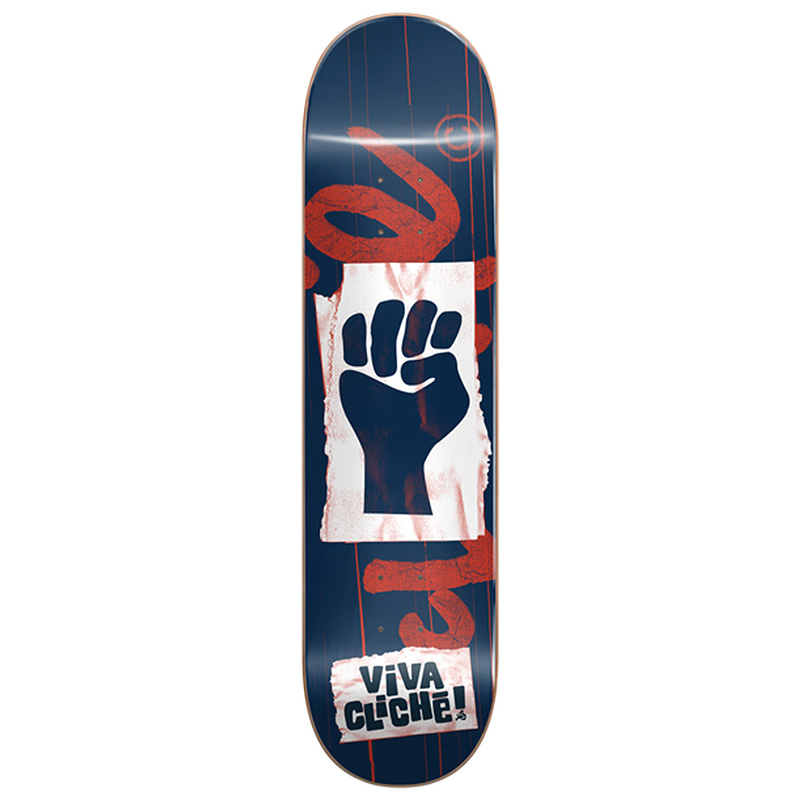 Clich��� Viva Clich��� RHM Skateboard Deck Blue/Red 8.0