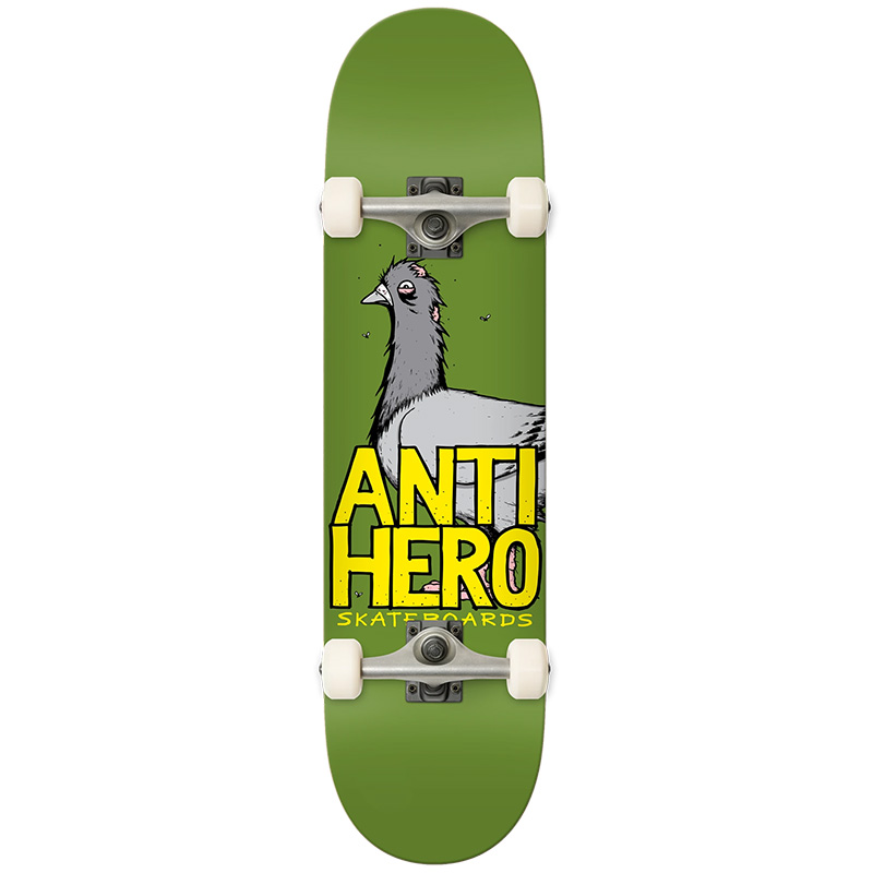 Anti Hero Pigeon Close Up Complete Skateboard Green 7.75
