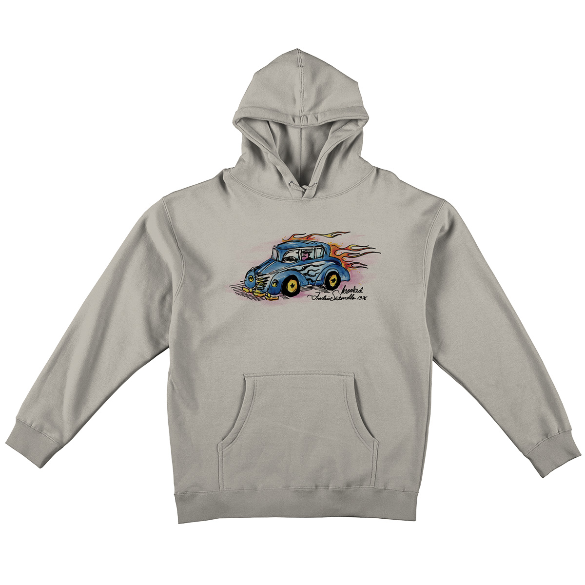 Krooked Attitude Hoodie Cement