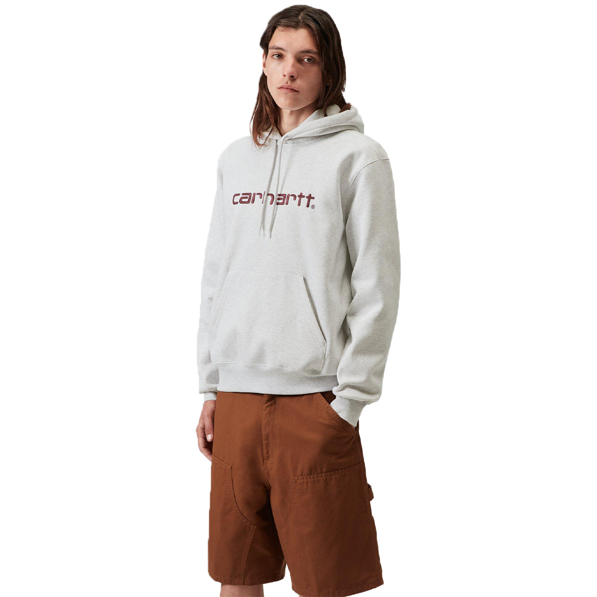 Carhartt WIP Carhartt Hooded Sweater Ash Heather/Cozy Purple