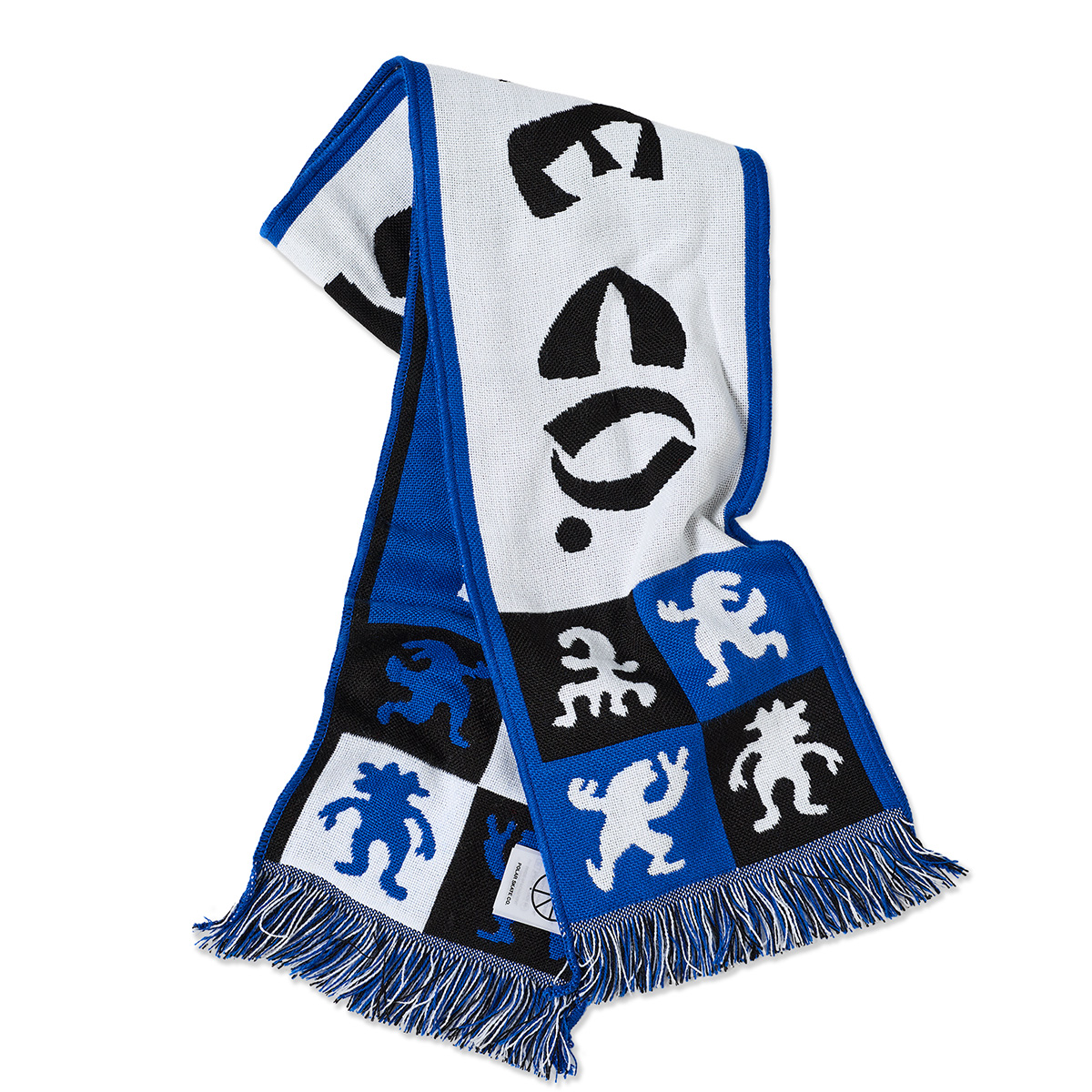 Polar Checkers Football Scarf Blue